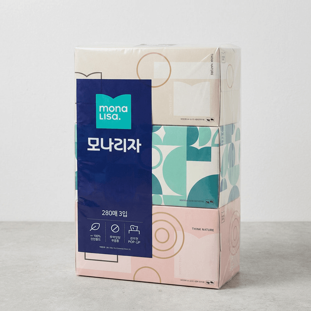 모나리자 각티슈, 280매, 3개입, 4팩