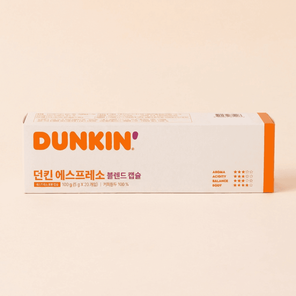 던킨블렌드 캡슐커피, 네스프레소 호환, 에스프레소, 20개입, 4개
