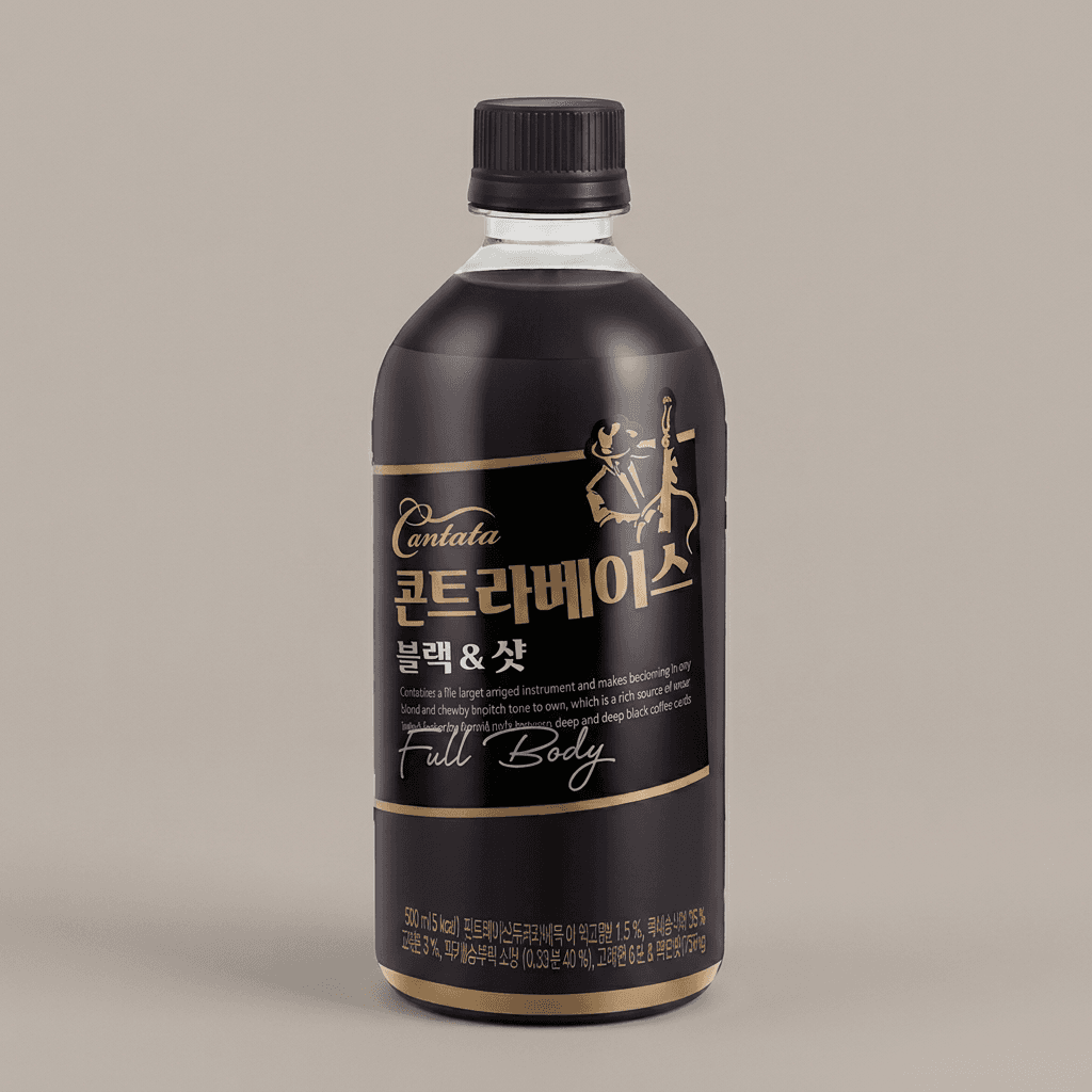 롯데칠성 칸타타 콘트라베이스 블랙 샷, 500ml, 24개, 1개