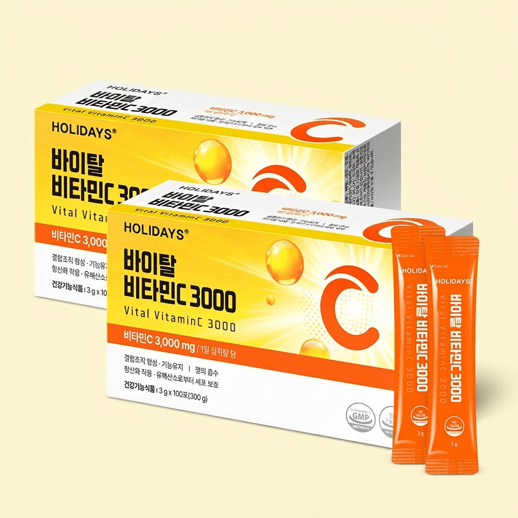 홀리데이즈 바이탈 비타민C 3000, 3000mg, 100포, 2개