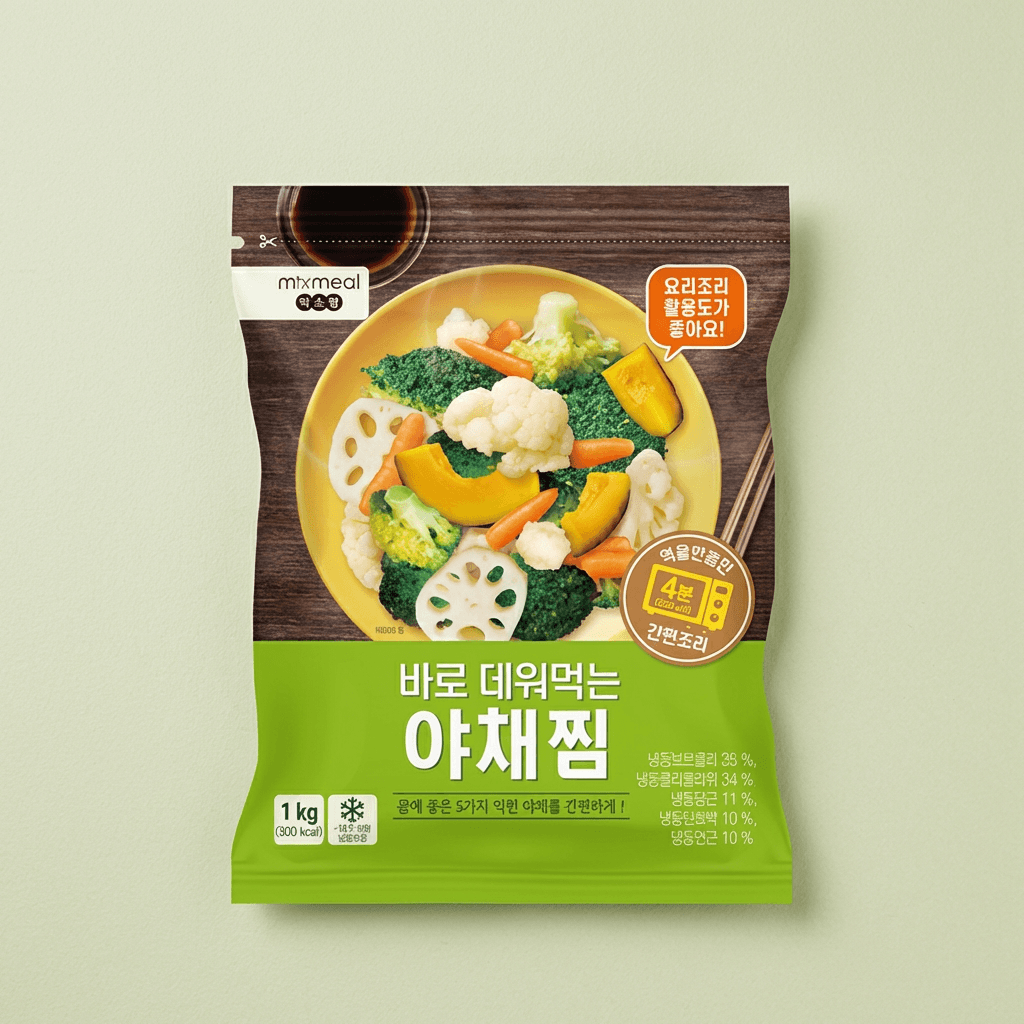 믹스밀 바로 데워먹는 야채찜, 1kg, 2개
