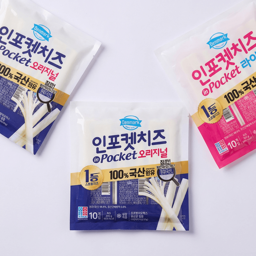 덴마크 인포켓 치즈, 오리지널, 20g, 20개 + 라이트, 20g, 10개, 30개