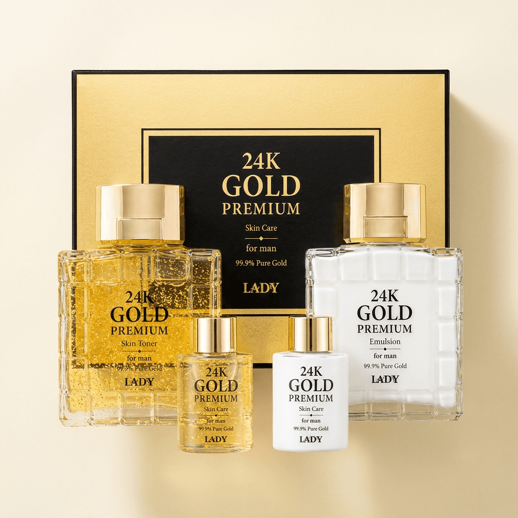 레이데이 24K골드 남성 2종, 에멀젼, 150ml, 1개 + 30ml, 1개 + 토너, 150ml, 1개 + 30ml, 1개