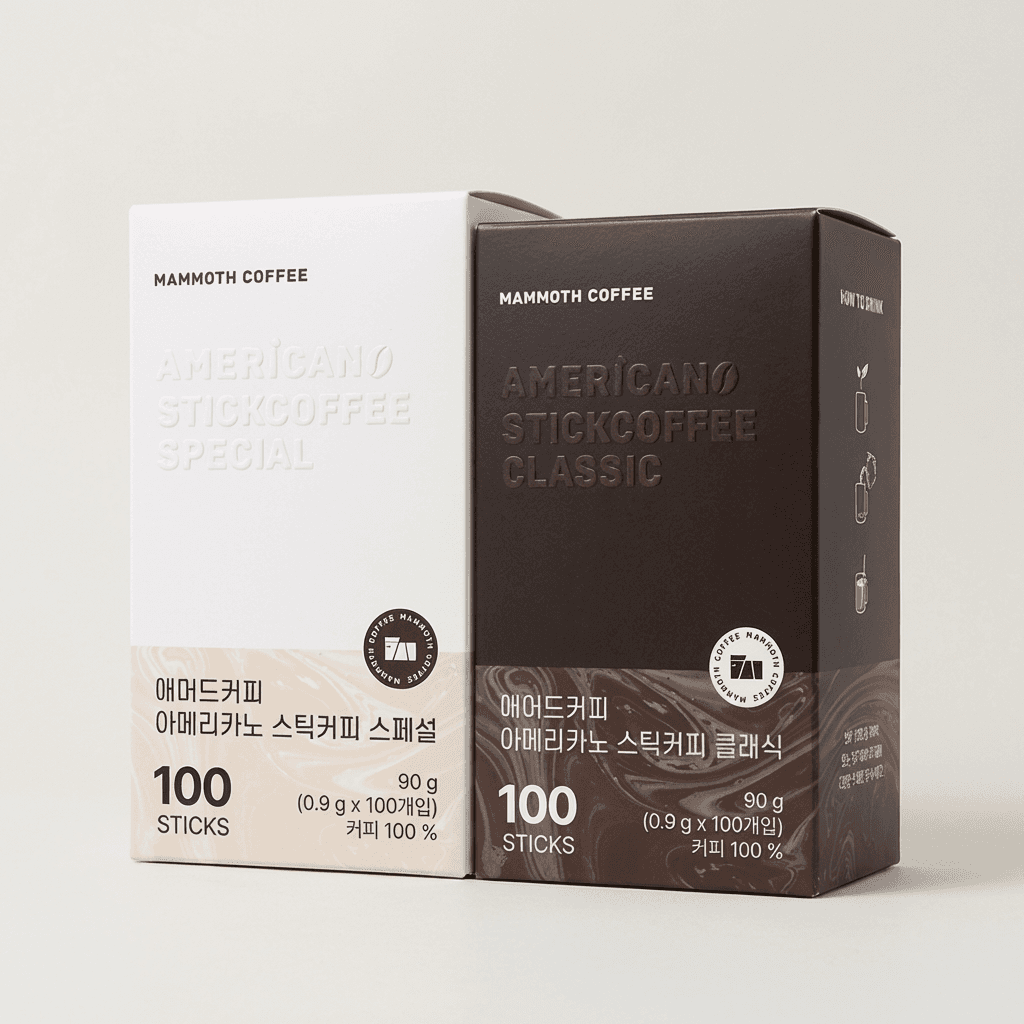 매머드 커피 아메리카노 스틱미니 클래식 + 스페셜, 180g, 200스틱, 1세트