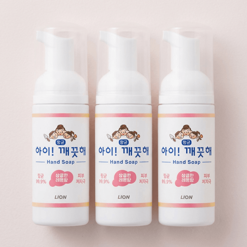아이깨끗해 향균 폼 휴대용 핸드 솝, 레몬향, 50ml, 3개