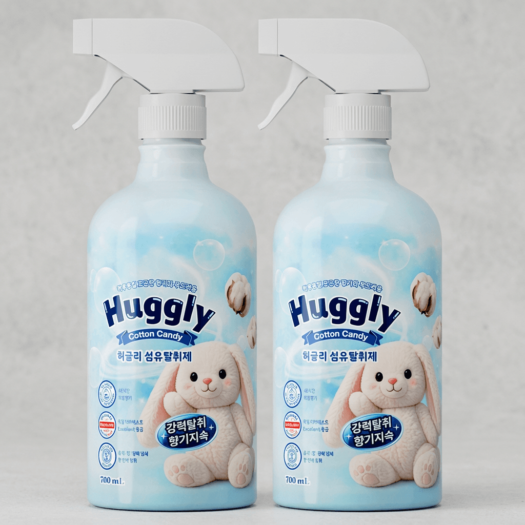 허글리 대용량 섬유탈취제, 코튼캔디, 700ml, 2개