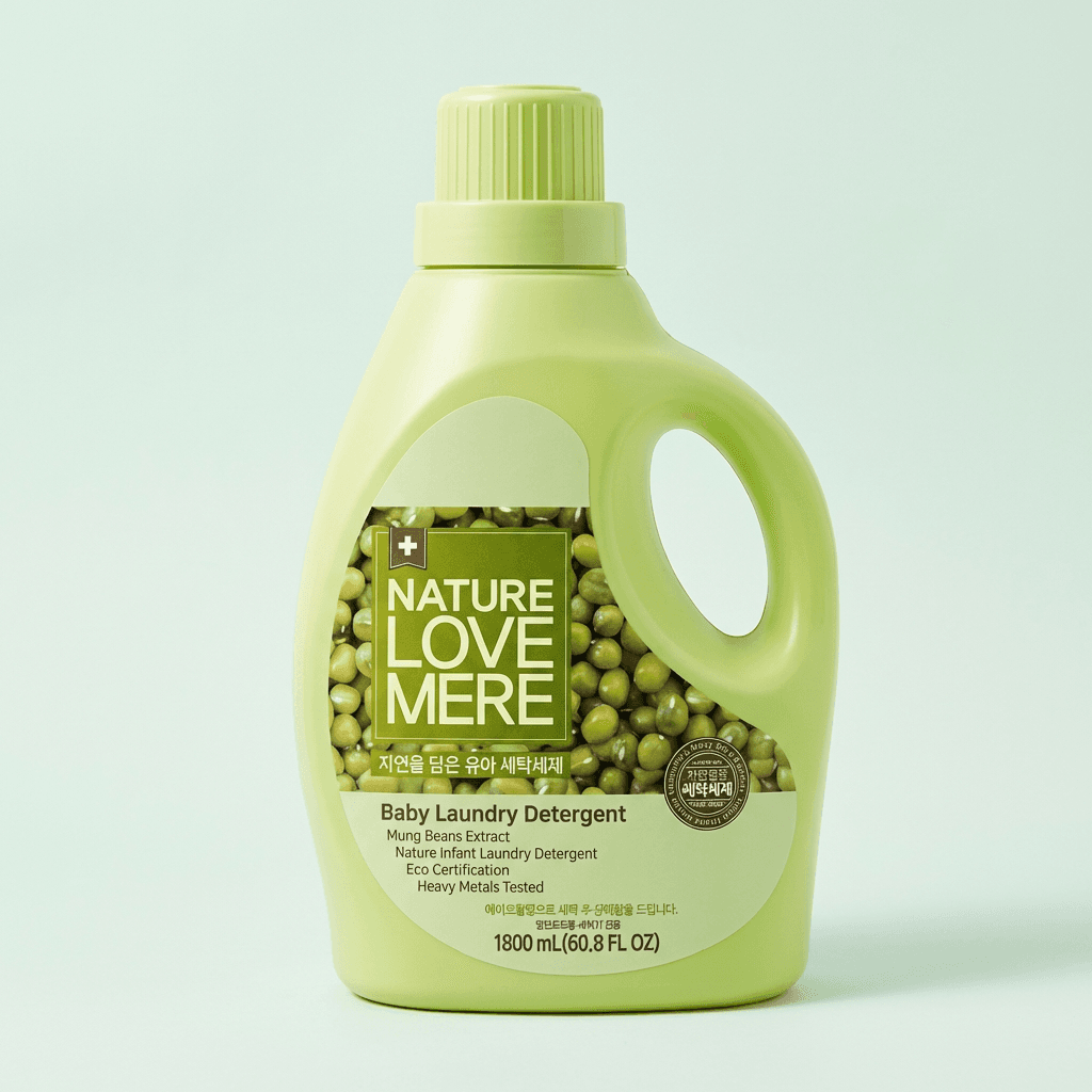 네이쳐러브메레 아기세탁세제 녹두향 용기형, 1800ml, 2개 세트