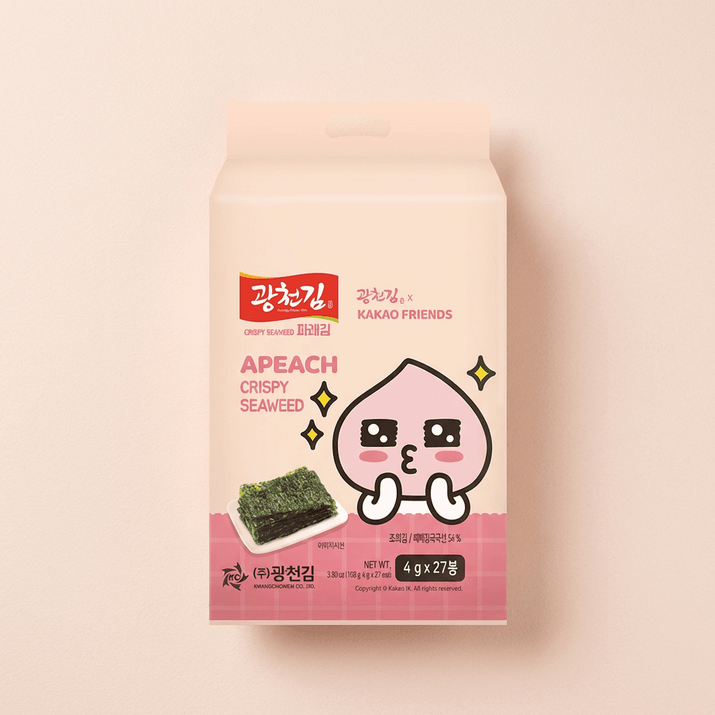 광천김 파래 도시락김 카카오프렌즈, 4g, 27봉