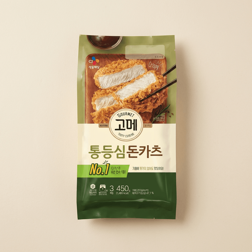 CJ제일제당 고메 바삭튀겨낸 돈카츠 통등심 + 모짜렐라, 450g, 1세트