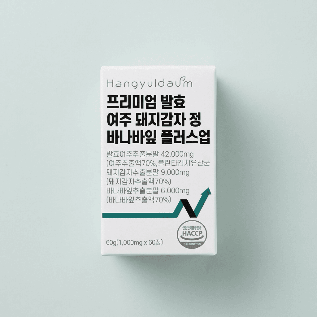 한결다움 프리미엄 발효 여주 돼지감자 정 바나나잎 플러스업, 60정, 1개
