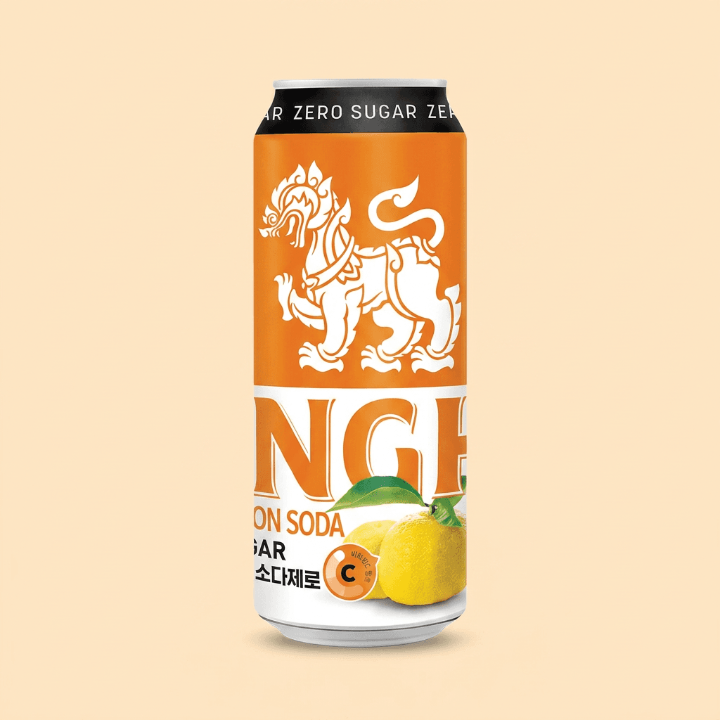 싱하 유자소다 제로 탄산음료, 330ml, 24개