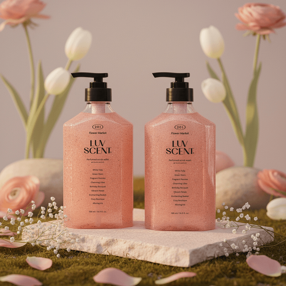 럽센트 스크럽 워시, 플라워마켓 화이트튤립, 500ml, 2개