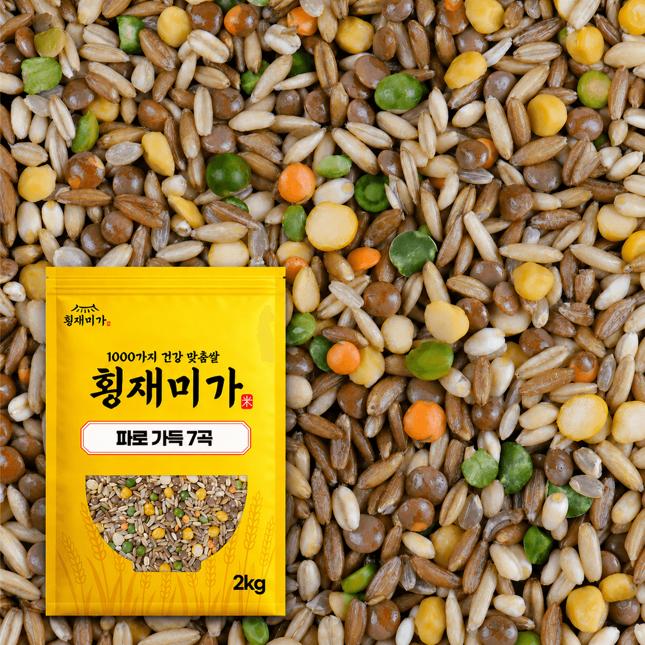 횡재미가 저당 파로 담은 7곡 혼합잡곡, 2kg, 1개