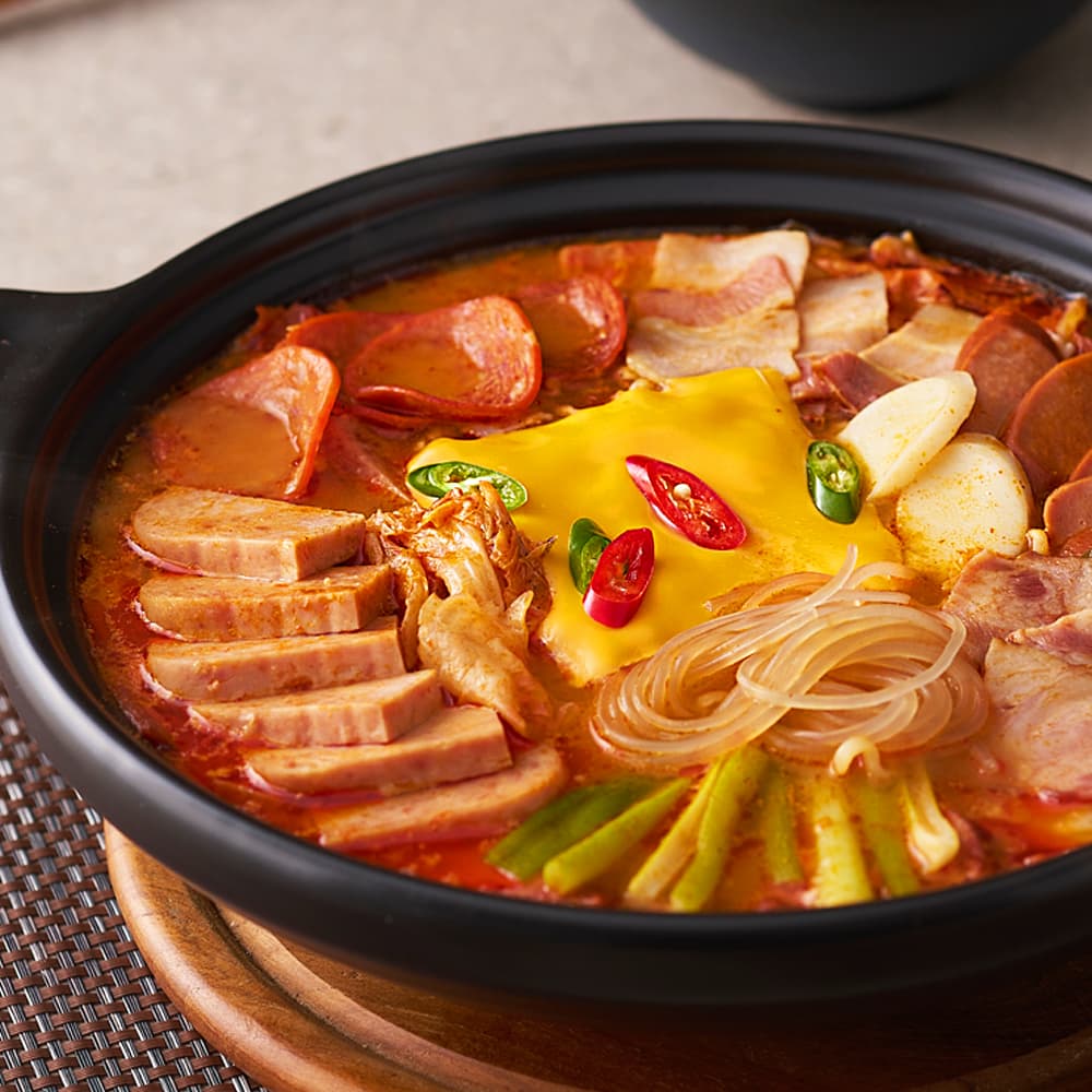 외갓집 송탄 서정리 부대찌개 550, 550g, 3개 + 오뚜기 라면사리, 110g, 1개, 1세트