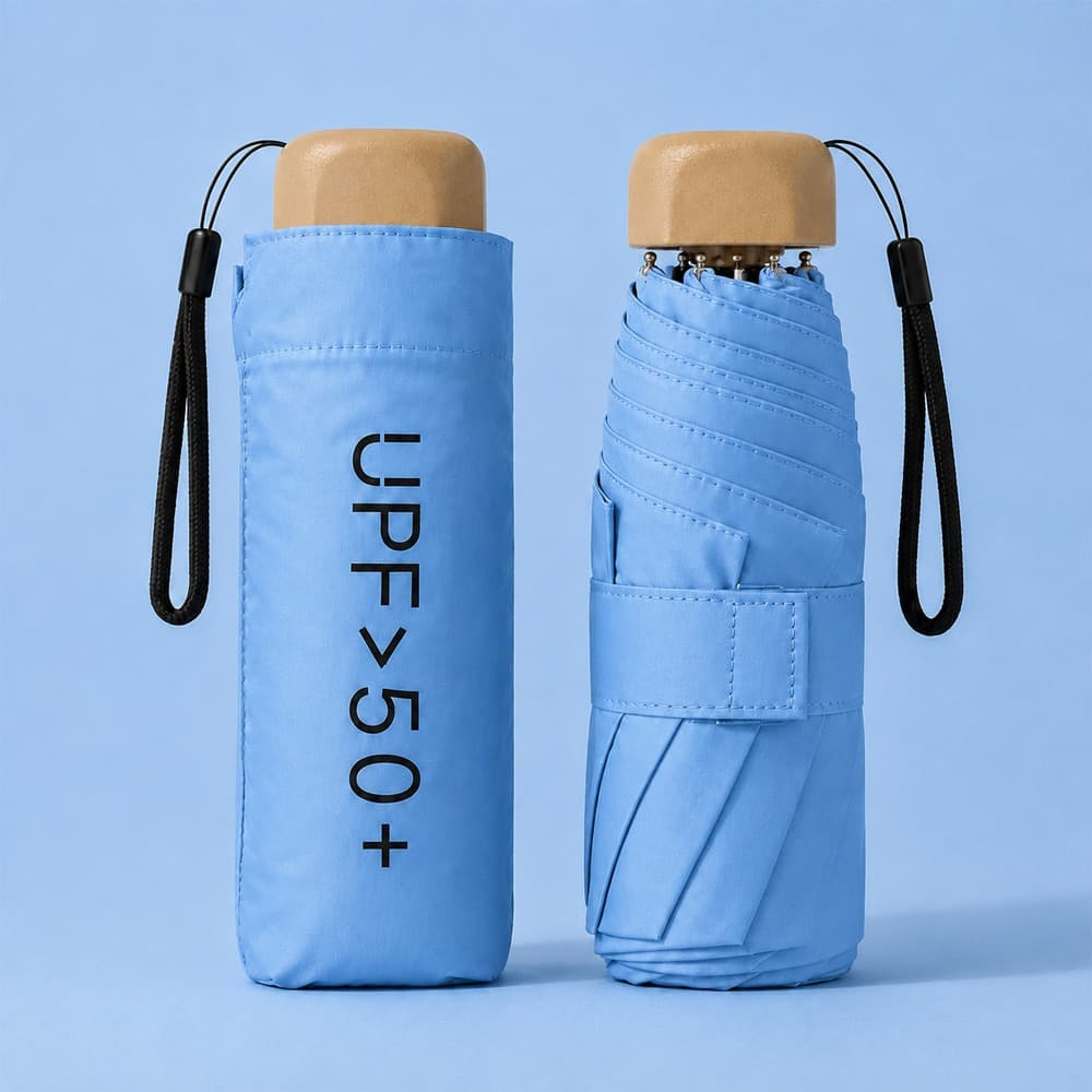UV차단 경량 5단 수동 양우산, 스카이블루, 2개